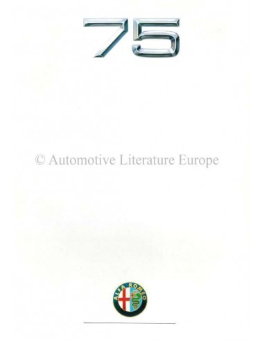 1988 ALFA ROMEO 75 PROSPEKT NIEDERLÄNDISCH