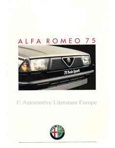 1987 ALFA ROMEO 75 BROCHURE DUTCH
