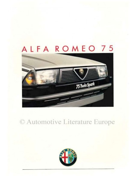 1987 ALFA ROMEO 75 BROCHURE DUTCH