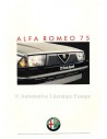1987 ALFA ROMEO 75 PROSPEKT NIEDERLANDISCH