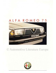 1987 ALFA ROMEO 75 PROSPEKT NIEDERLÄNDISCH