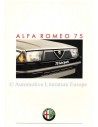 1988 ALFA ROMEO 75 BROCHURE NEDERLANDS