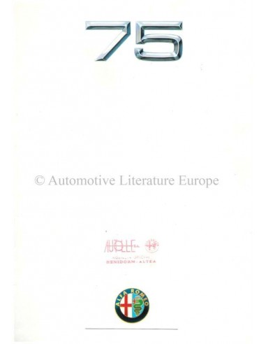 1989 ALFA ROMEO 75 BROCHURE ITALIAN