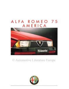1987 ALFA ROMEO 75 AMERICA BROCHURE NEDERLANDS