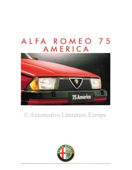 1987 ALFA ROMEO 75 AMERICA PROSPEKT NIEDERLÄNDISCH