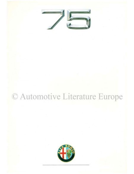 1991 ALFA ROMEO 75 PROSPEKT ITALIENISCH