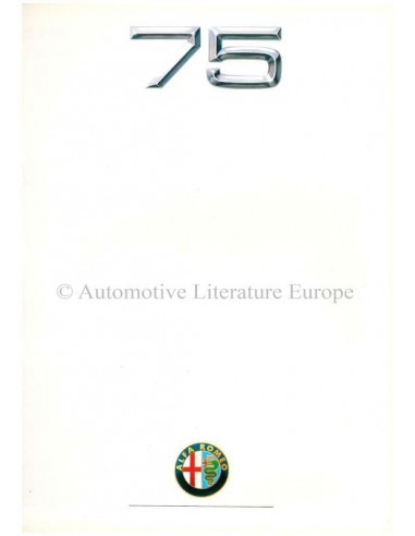 1988 ALFA ROMEO 75 BROCHURE DUITS