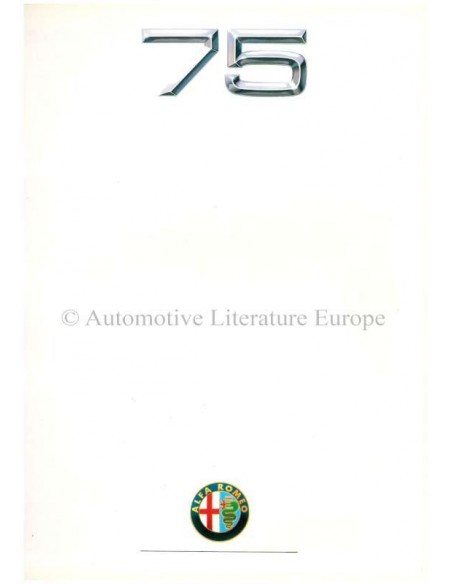 1988 ALFA ROMEO 75 PROSPEKT DEUTSCH