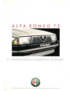 1987 ALFA ROMEO 75 BROCHURE NEDERLANDS