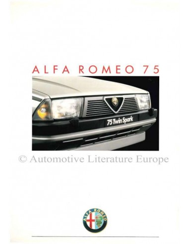 1987 ALFA ROMEO 75 BROCHURE NEDERLANDS