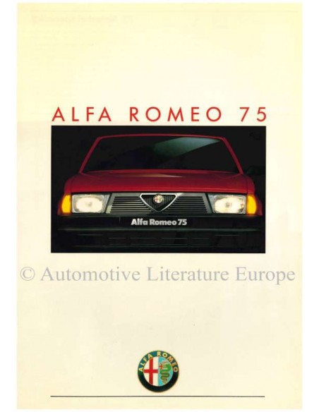 1988 ALFA ROMEO 75 BROCHURE ITALIAANS