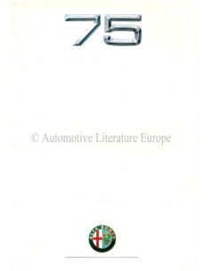 1988 ALFA ROMEO 75 BROCHURE NEDERLANDS