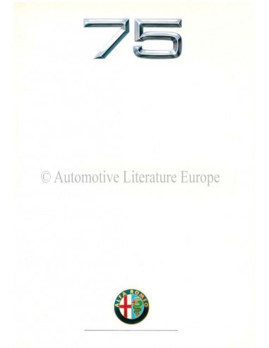 1988 ALFA ROMEO 75 BROCHURE NEDERLANDS