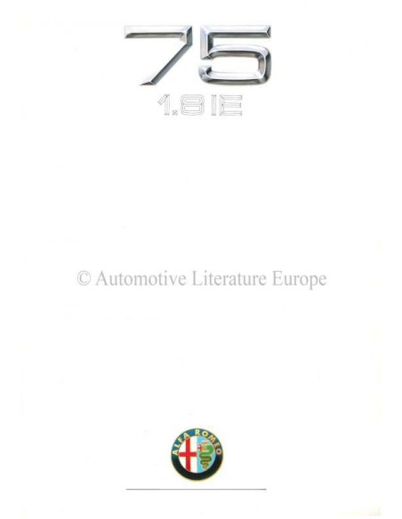 1989 ALFA ROMEO 75 BROCHURE GERMAN