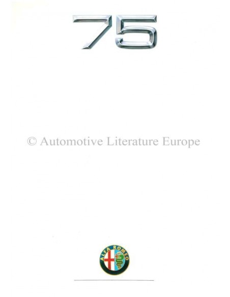 1990 ALFA ROMEO 75 PROSPEKT NIEDERLÄNDISCH