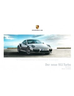 2016 PORSCHE 911 TURBO HARDCOVER BROCHURE DUITS 2