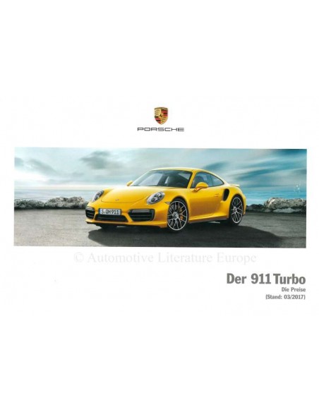 2018 PORSCHE 911 TURBO HARDCOVER BROCHURE GERMAN