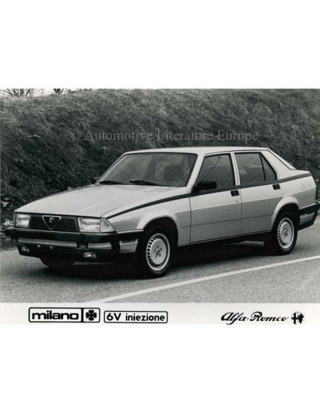 1986 ALFA ROMEO MILANO QV V6 INIEZIONE PRESS PHOTO