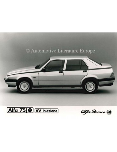 1987 ALFA ROMEO 75 QV V6 INIEZIONE PRESS PHOTO