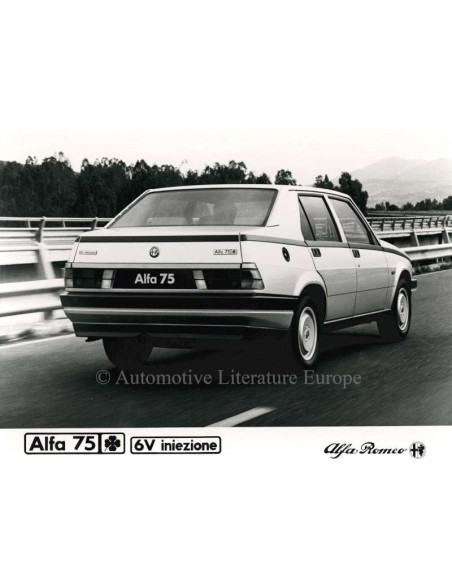 1987 ALFA ROMEO 75 QV V6 INIEZIONE PRESS PHOTO