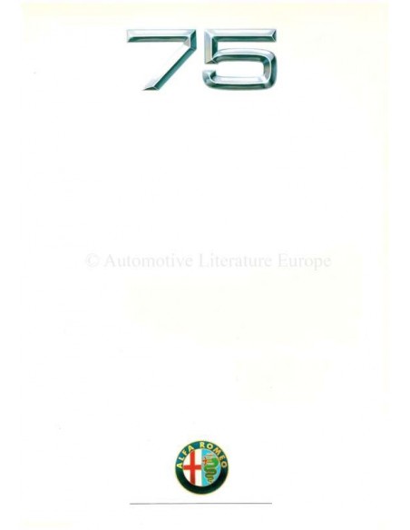 1990 ALFA ROMEO 75 BROCHURE FRENCH