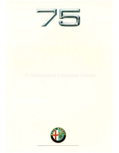 1990 ALFA ROMEO 75 BROCHURE DUTCH