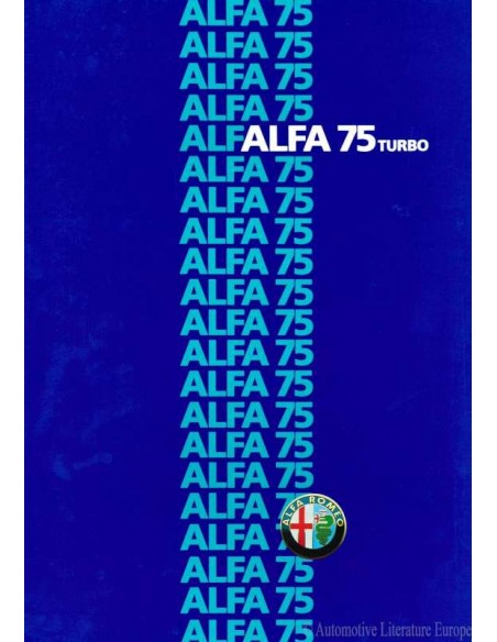 1986 ALFA ROMEO 75 TURBO BROCHURE DUTCH
