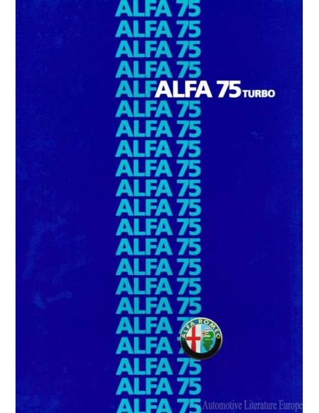 1986 ALFA ROMEO 75 TURBO BROCHURE NEDERLANDS