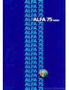 1986 ALFA ROMEO 75 TURBO BROCHURE DUTCH