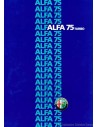 1986 ALFA ROMEO 75 TURBO BROCHURE NEDERLANDS