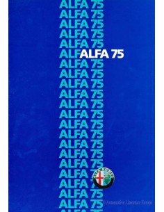 1986 ALFA ROMEO 75 BROCHURE NEDERLANDS