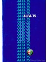1985 ALFA ROMEO 75 BROCHURE DUTCH