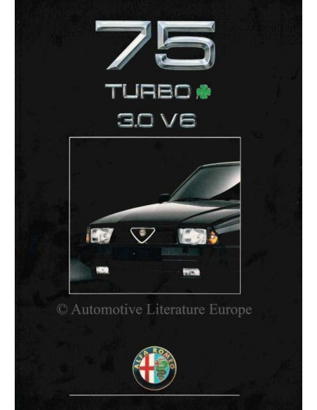 1990 ALFA ROMEO 75 3.0 V6 QV BROCHURE ITALIAANS