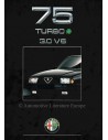 1990 ALFA ROMEO 75 3.0 V6 QV PROSPEKT ITALIENISCH