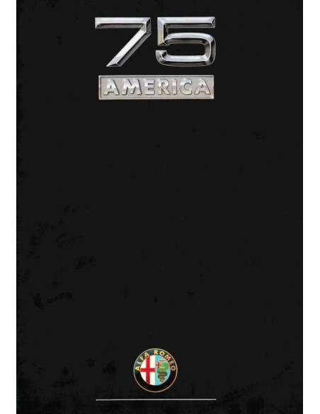 1989 ALFA ROMEO 75 AMERICA BROCHURE ITALIAANS
