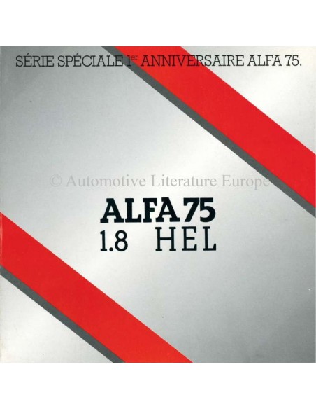 1987 ALFA ROMEO 75 1.8 HEL BROCHURE FRANS