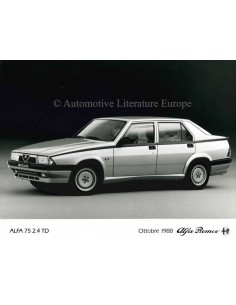 1988 ALFA ROMEO 75 2.4 TD PRESS PHOTO