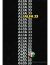 1986 ALFA ROMEO 33 BROCHURE NEDERLANDS