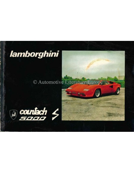 1986 LAMBORGHINI COUNTACH 5000 QV BETRIEBSANLEITUNG