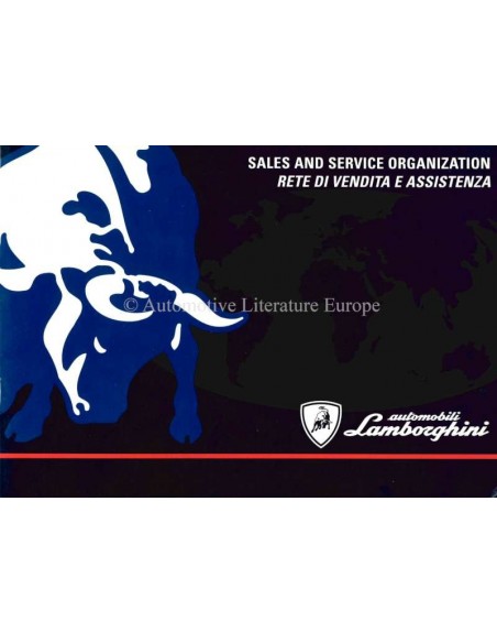 1995 LAMBORGHINI VERKOOP & SERIVCE ORGANISATIE INSTRUCTIEBOEKJE