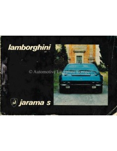 1973 LAMBORGHINI JARAMA S BETRIEBSANLEITUNG