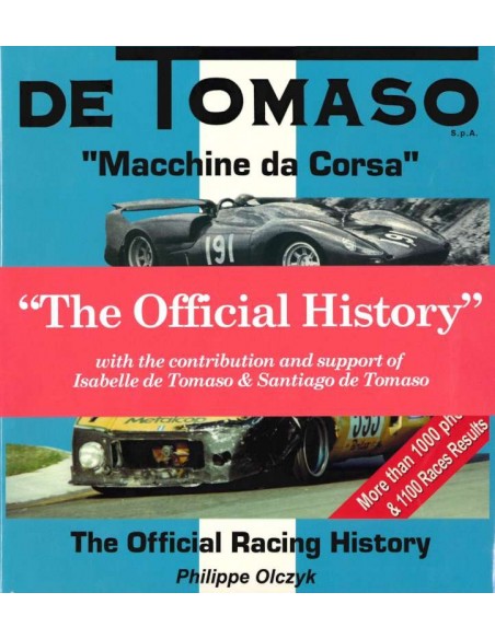 DE TOMASO - MACCHINE DA CORSA - THE OFFICIAL HISTORY - BOOK