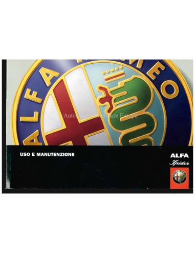 2006 ALFA ROMEO SPIDER INSTRUCTIEBOEKJE ITALIAANS