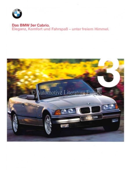 1998 BMW 3 SERIES CONVERTIBLE BROCHURE GERMAN