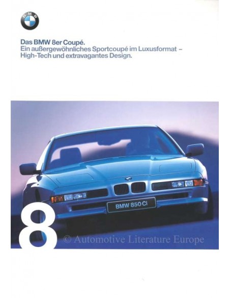 1998 BMW 8 SERIE COUPE BROCHURE DUITS