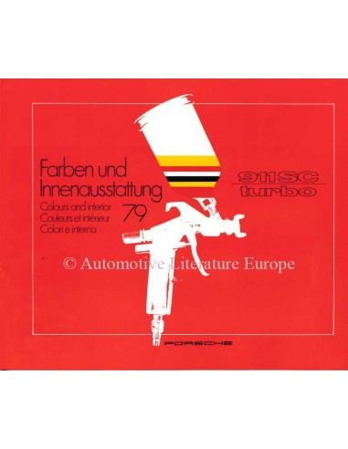 1983 PORSCHE 911 SC TURBO KLEUREN & INTERIEUR BROCHURE