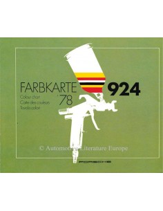 1978 PORSCHE 924 FARBEN PROSPEKT