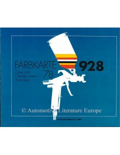 1978 PORSCHE 928 COLOURS BROCHURE