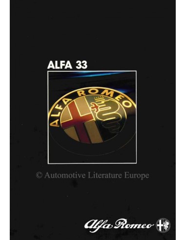 1985 ALFA ROMEO 33 BROCHURE NEDERLANDS
