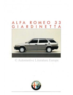 1986 ALFA ROMEO 33 GIARDINETTA BROCHURE FRANS